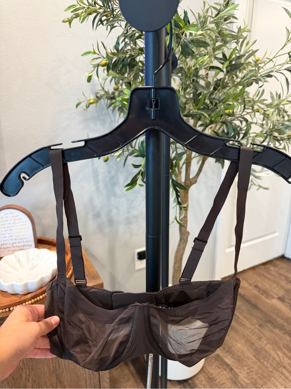 SKIMS Brown Sheer Underwire Bra